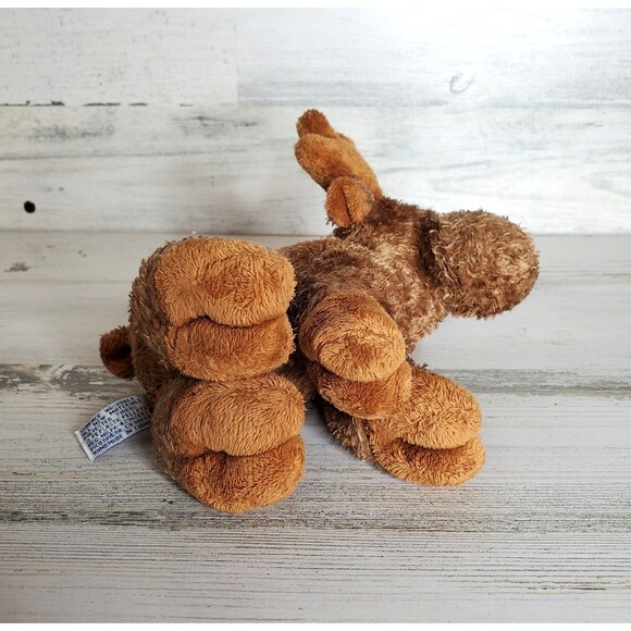 Aurora World Maxamoose Brown Moose Stuffed Animal 8" Mini Flopsie Beanie Plush - Picture 5 of 7